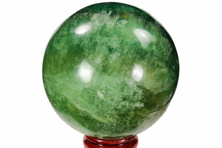 Polished Green Fluorite Sphere - Madagascar #106291